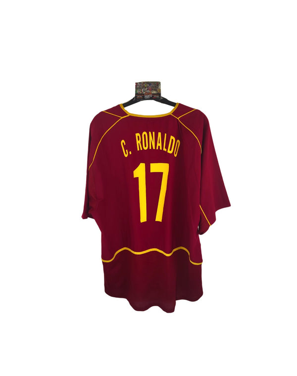 Portugal Home Football Shirt 2002-2004 (XL) #17 Ronaldo