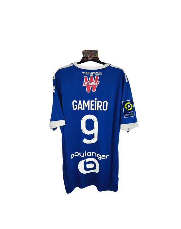 Racing Strasbourg Home Football Shirt 2021-2022 (XL) 9 Gameiro