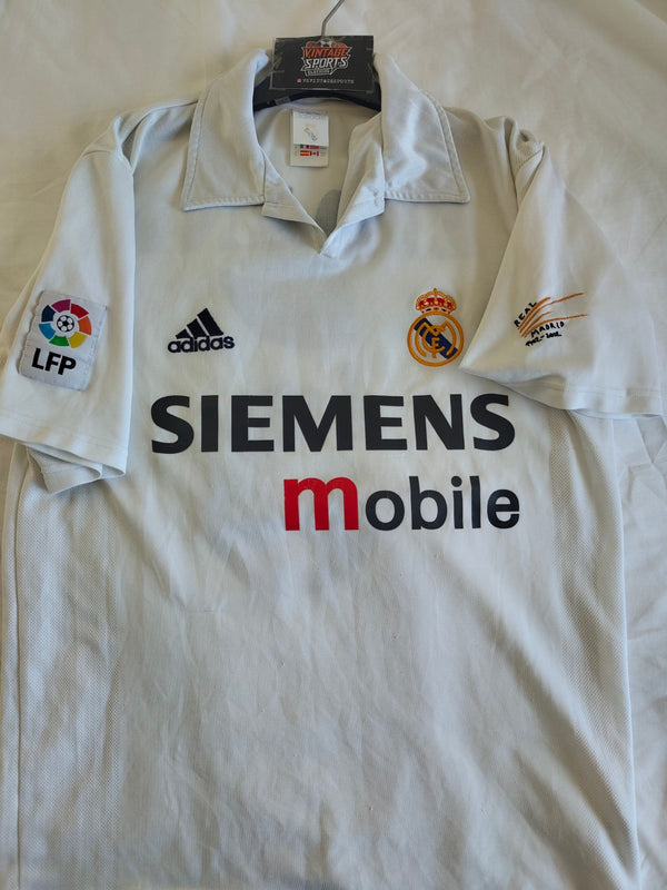 Real Madrid Home Football Shirt 2002-2003 (S) #5 Zidane