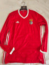 SL Benfica Player Issue Long Sleeve Unsponsored Home Football Shirt 2016-2017 (L)