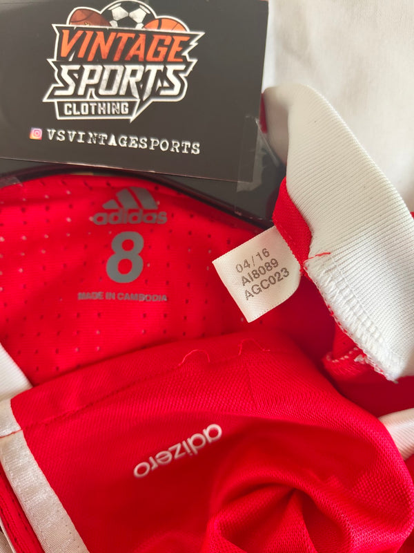 SL Benfica Player Issue Long Sleeve Unsponsored Home Football Shirt 2016-2017 (L)