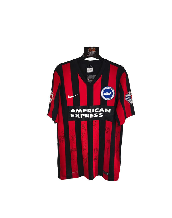 Signed Brighton & Hove Albion Away Football shirt 2014-2015 (M) 6 Stephens