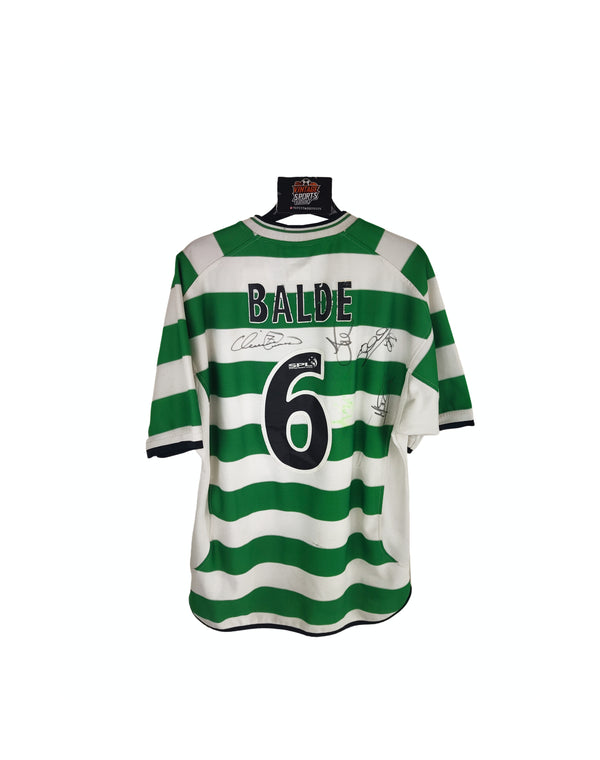 Signed Celtic FC Home Football Shirt 2001-2003 (M) 6 Balde