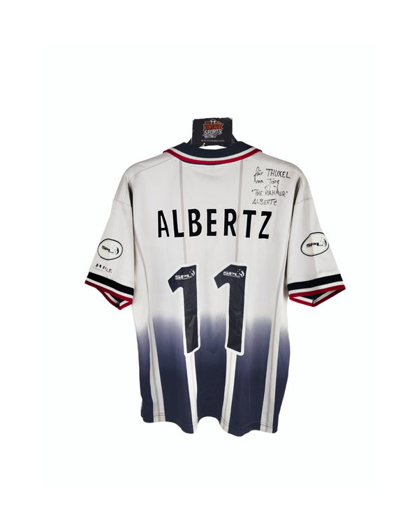 Signed Glasgow Rangers FC Away Football Shirt 1997-1998 (S) 11 Albertz