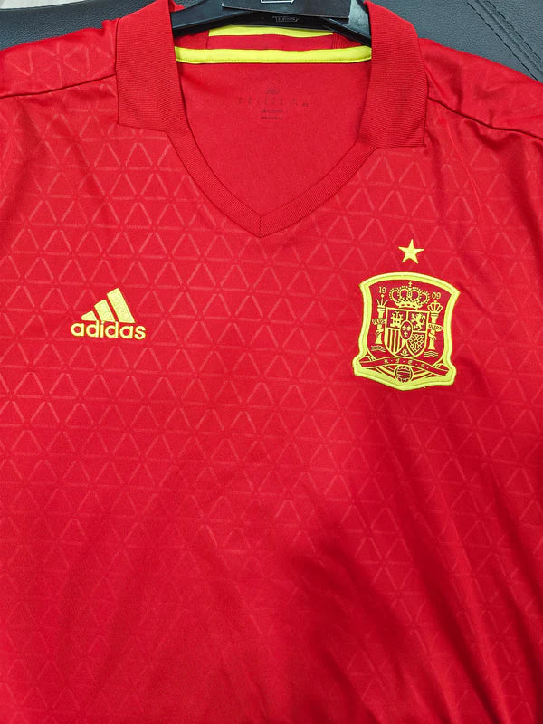 Spain Home Football Shirt 2016-2017 (XL)