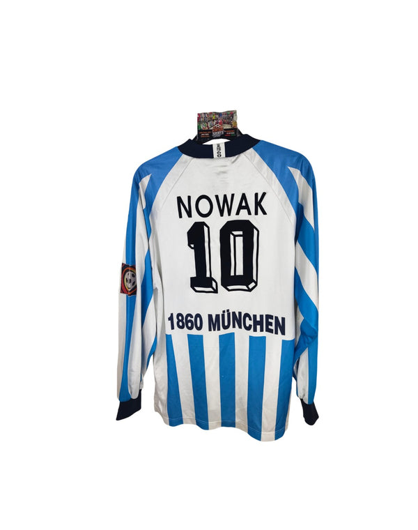 TSV 1860 Munich Long Sleeve Home Football Shirt 1995-1996 (S) #10 Nowak