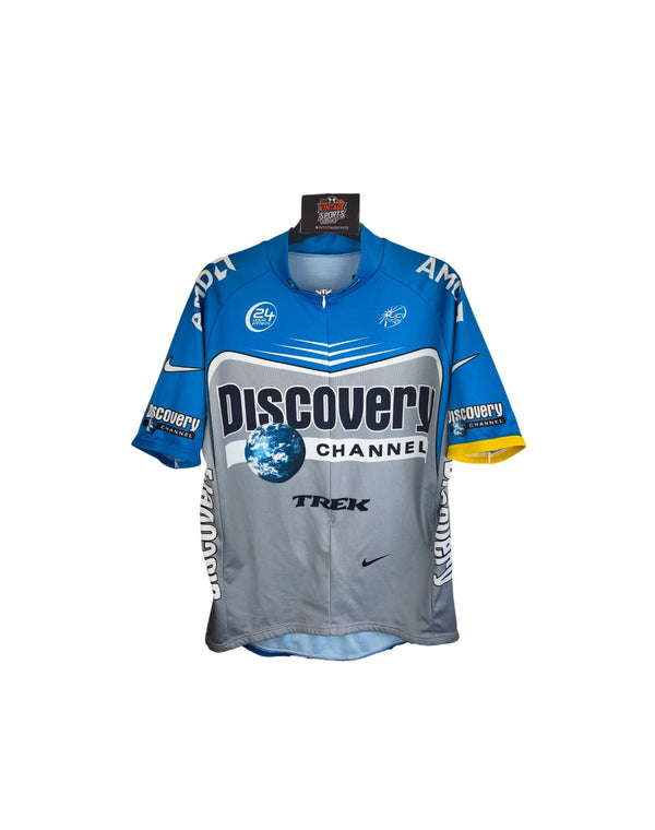 Team Discovery Channel Cycling 3/4 Zip Jersey Shirt 2000s (L)