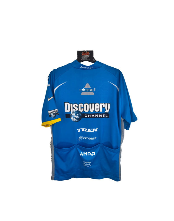 Team Discovery Channel Cycling 3/4 Zip Jersey Shirt 2000s (L)