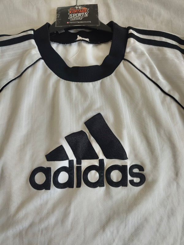 Vintage Adidas Big Logo T-Shirt 1990s White (XXL)