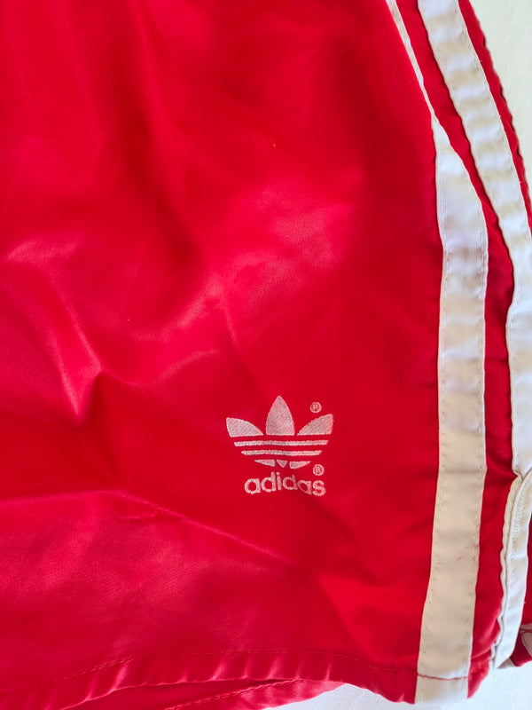 Vintage Adidas Football Running Shorts 1990s Red (L)  #10