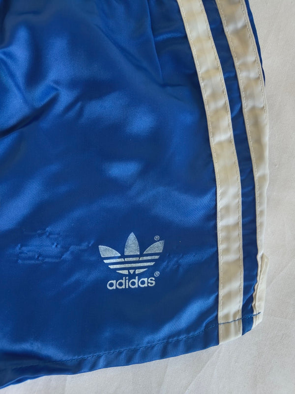 Vintage Adidas Football Shorts 1980s Blue (S) #6