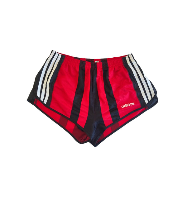 Vintage Adidas Shorts 1980s Red Black (S)
