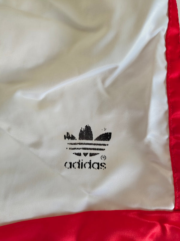 Vintage Adidas Shorts 1990s White Red (L)