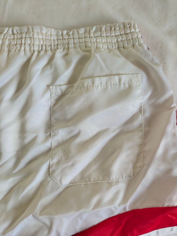 Vintage Adidas Shorts 1990s White Red (L)