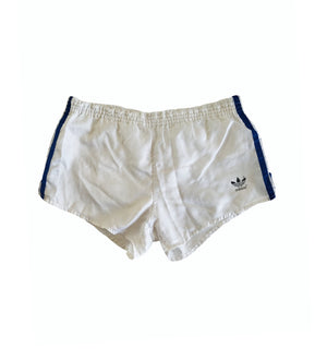 Vintage Adidas Shorts 1990s White Blue (S)