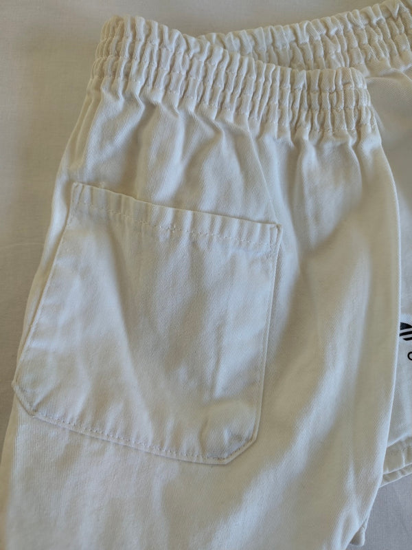 Vintage Adidas Shorts Cotton 1980s White (XS)