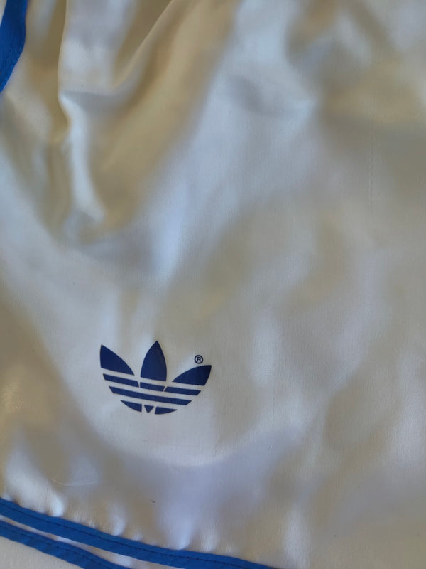 Vintage Adidas Sprinter Shorts 1980s white Blue (M)
