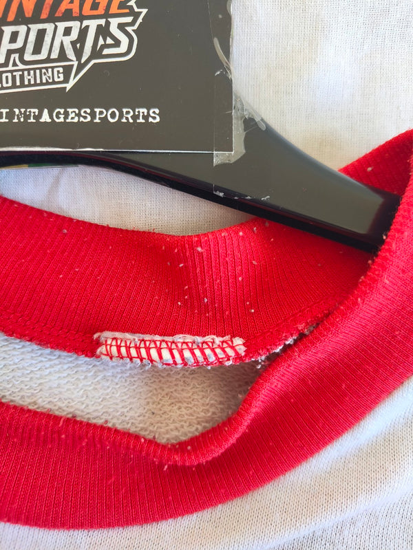 Vintage Adidas Sweatshirt Blue White Red 1990s (S)