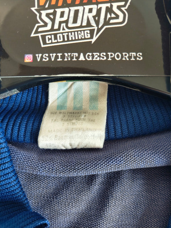 Vintage Adidas Tracksuit Top Jacket 1990s Blue (L)