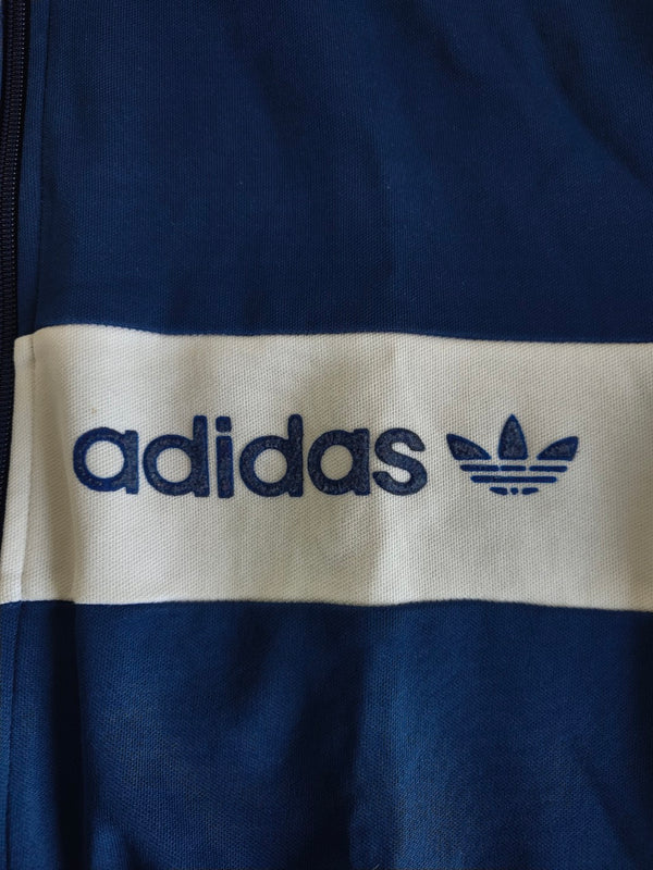 Vintage Adidas Tracksuit Top Jacket 1990s Blue (L)