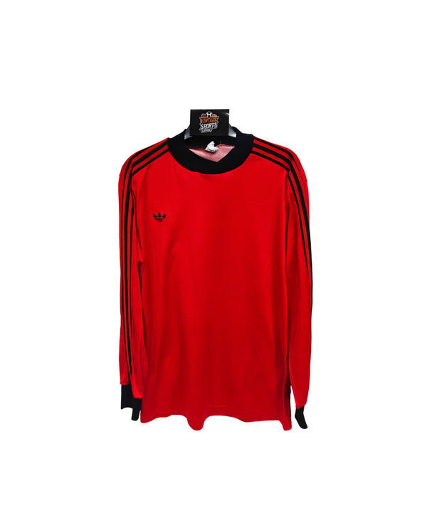 Vintage Adidas Ventex Football Shirt Red 1980s (M) #7