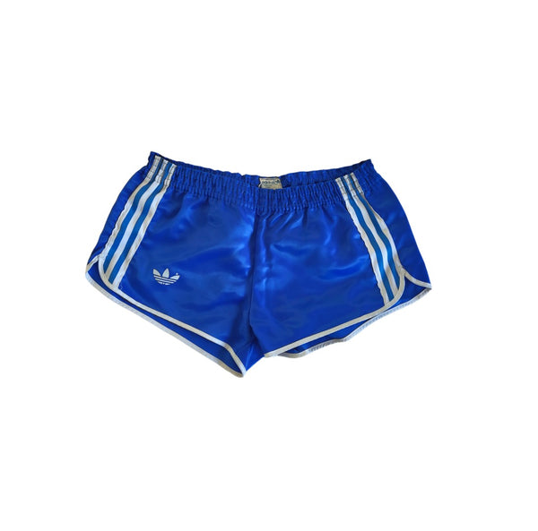 Vintage Adidas Ventex Sprinter Shorts 1980s Blue White (XS)