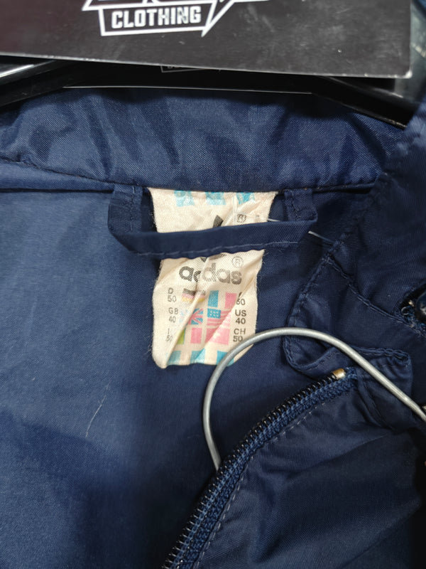 Vintage Adidas Windbreaker Rain Jacket Blue 1990s (M)