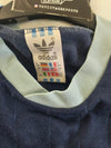 Vintage Adidas Long Sleeve template Football Shirt 1990s Blue (L) #12