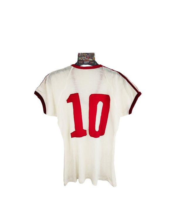 Vintage Football Shirt A Kolossal Portugal White Red 1970s (M) #10