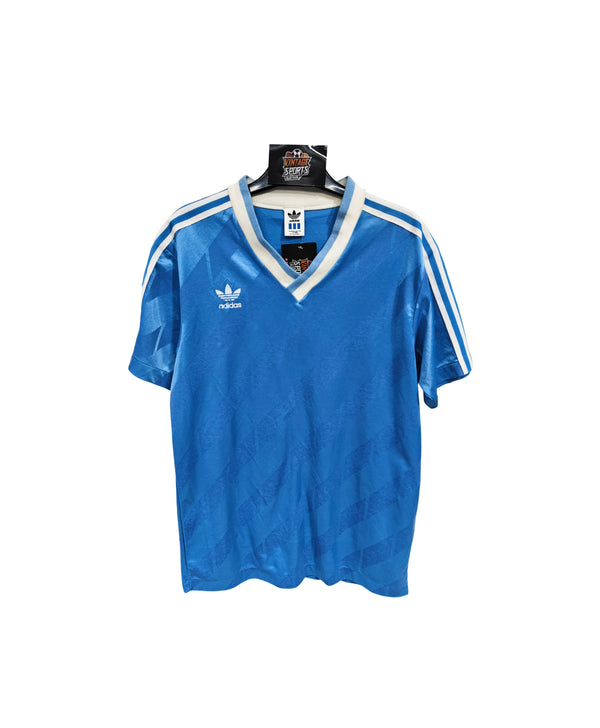 Vintage Football Shirt Adidas Blue 1990s (M) #14