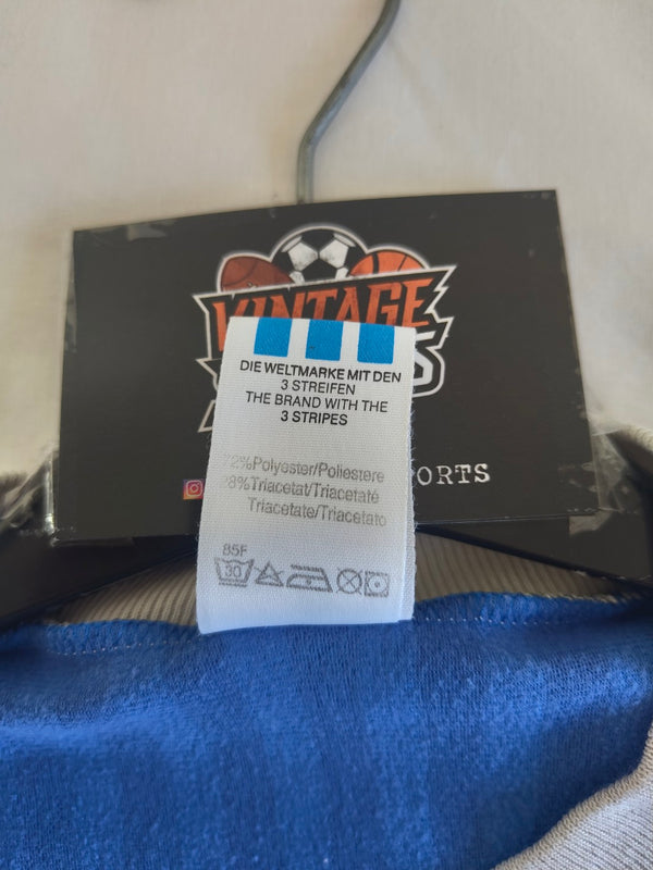 Vintage Football Shirt Adidas Blue White 1990s (L)