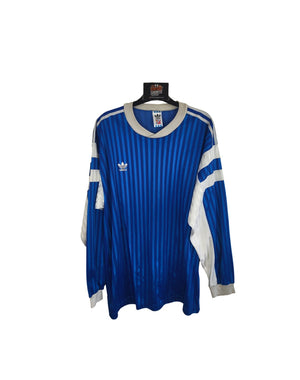 Vintage Football Shirt Adidas Blue White 1990s (L)