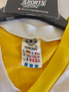 Vintage Football Shirt Adidas Yellow White 1980s (M)