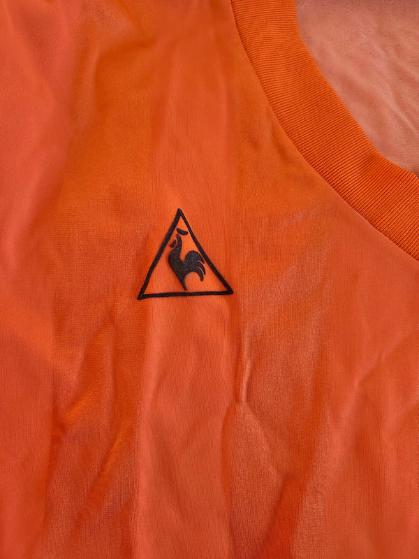 Vintage Football Shirt Le Coq Sportif Orange 1980s (M) 2