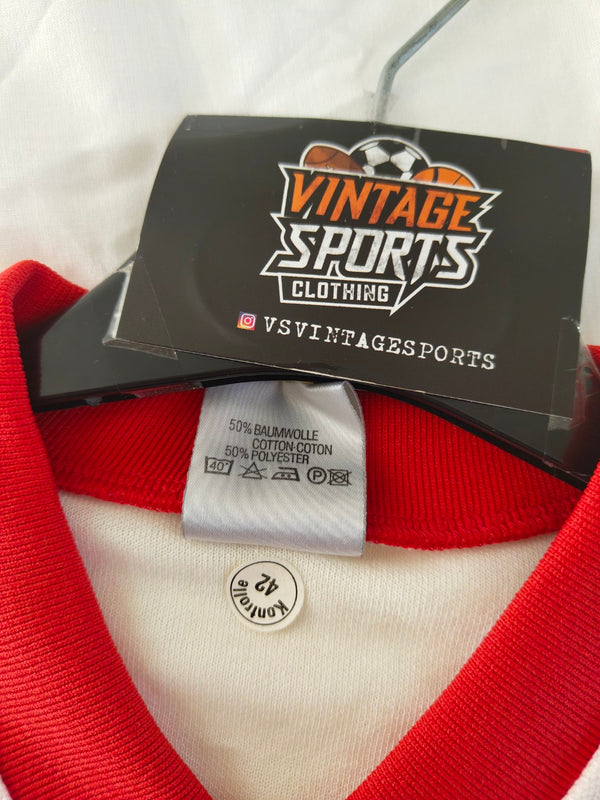 Vintage Football Shirt Puma 1980s White Red (S)