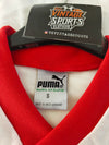 Vintage Football Shirt Puma 1980s White Red (S)