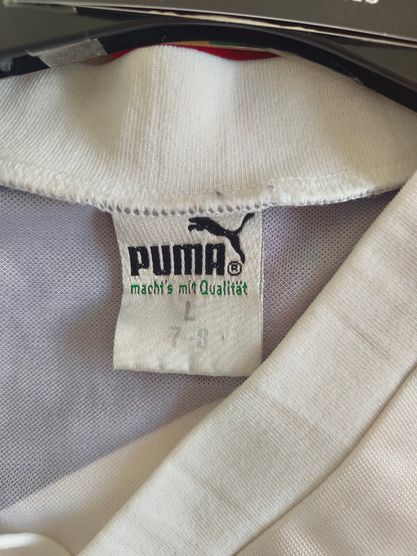 Vintage Football Shirt Puma 1990s Red white black (L)