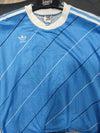 Vintage Football Shirt Template Adidas Blue 1980s (L) 10