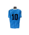 Vintage Football Shirt Template Adidas Blue 1980s (L) 10