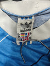 Vintage Football Shirt Template Adidas Blue 1980s (L) 10