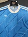 Vintage Football Shirt Template Adidas Blue 1980s (L) 13