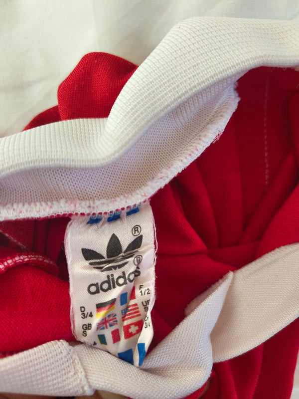 Vintage Football Shirt Template Adidas Red 1983 (S)