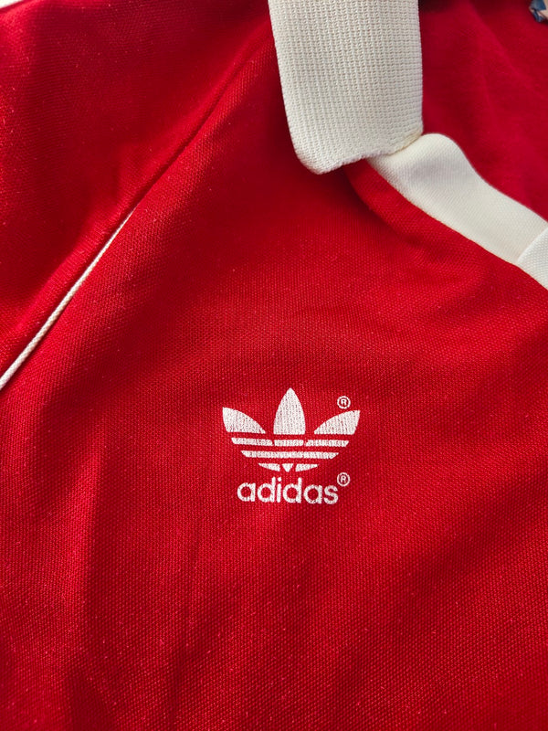 Vintage Football Shirt Template Adidas Red 1983 (S)