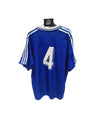 Vintage Football Shirt template Adidas Blue White 1990s (XL) 4