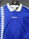 Vintage Football Shirt template Adidas Blue White 1990s (XL) 4