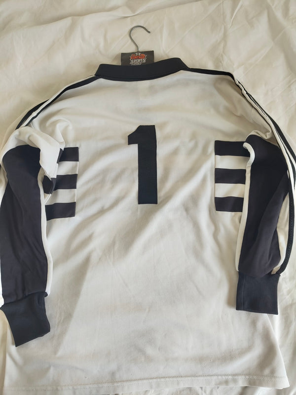 Vintage Goalkeeper Shirt Adidas 1990s white Black (L) Number 1