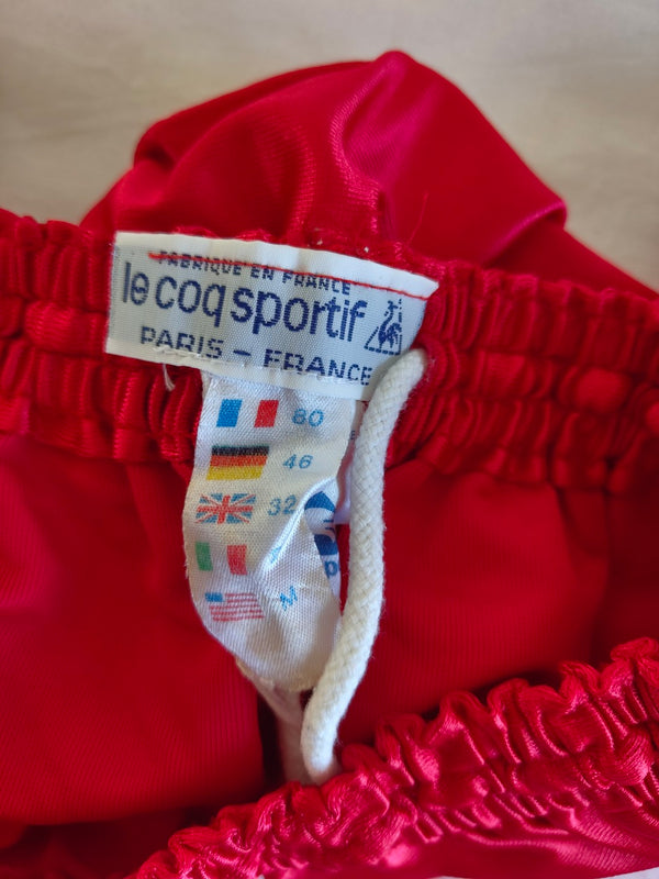 Vintage Le Coq Sportif Sprinter Shorts 1980s Red (S)