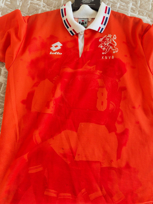 Netherlands Home Football Shirt 1996-1997 8 Bergkamp