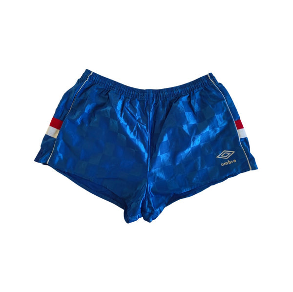 Vintage Umbro Football Sprinter Shorts 1980s Blue (M)
