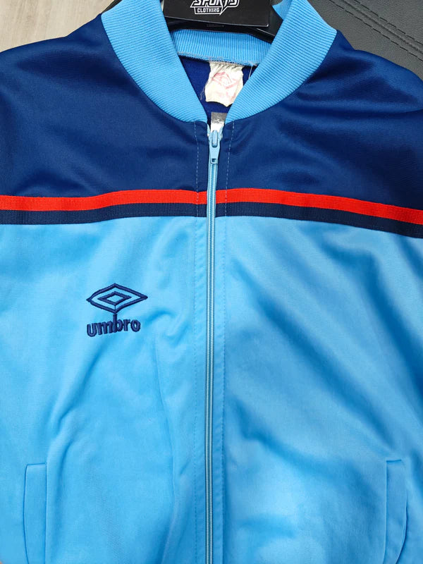 Vintage Umbro Tracksuit Track Top Jacket Blue 1980s (M)